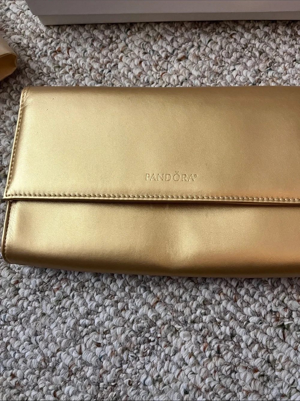 Pandora Metallic Gold Foldover Clutch